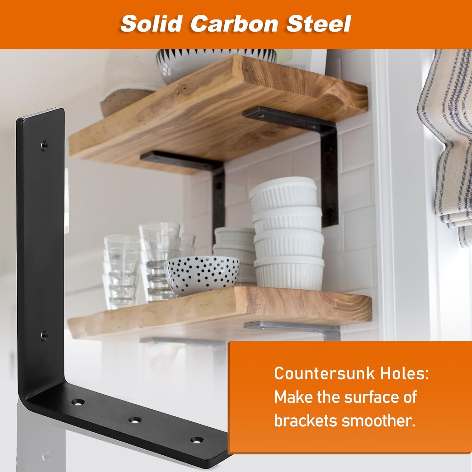 Thumbnail 2 de MLOQI 6 Pack Shelf Brackets 5mm steel