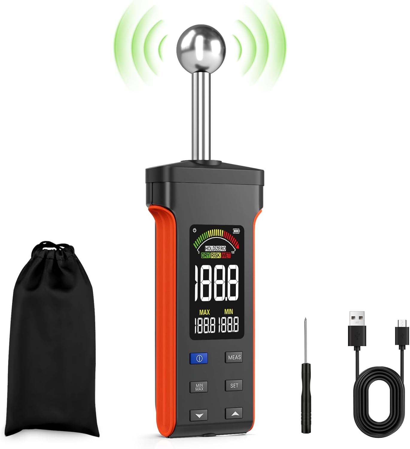 Misuratore umidità per muratura non distruttivo 20–40 mm
