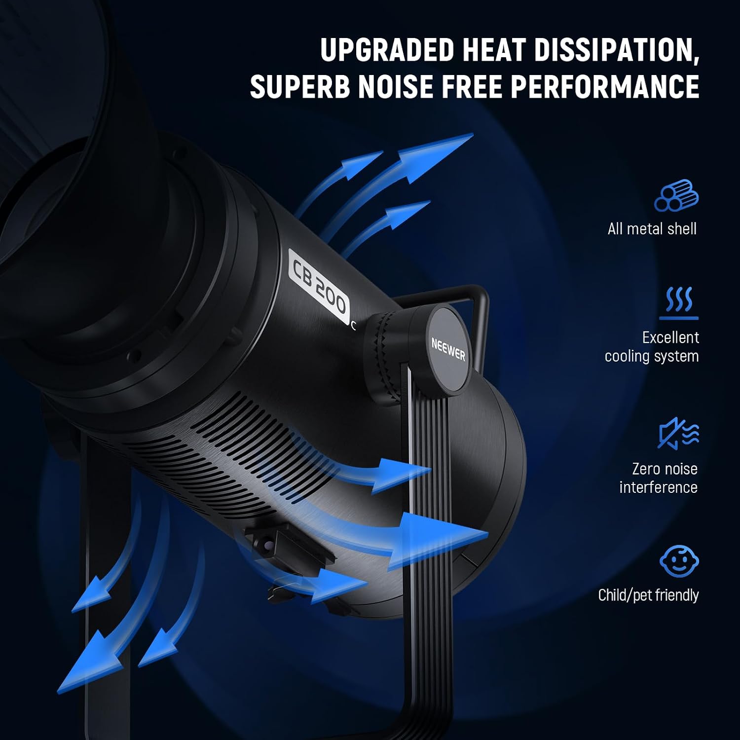 Detalle 1 de NEEWER COB LED video light, CB200C
