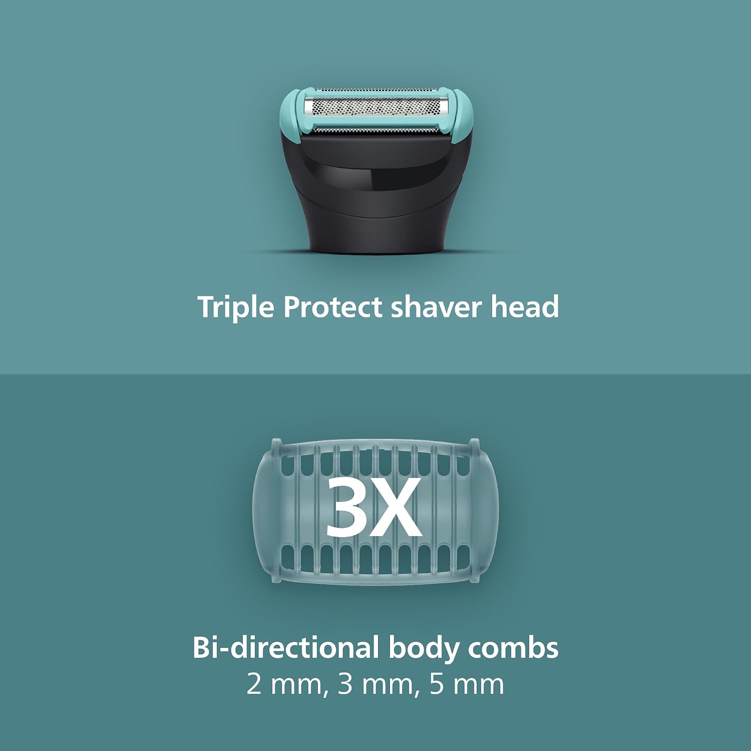 Detalle de Philips Body Groomer 5000 Series BG5470/15: Practical wet/dry body grooming with Triple Protect system