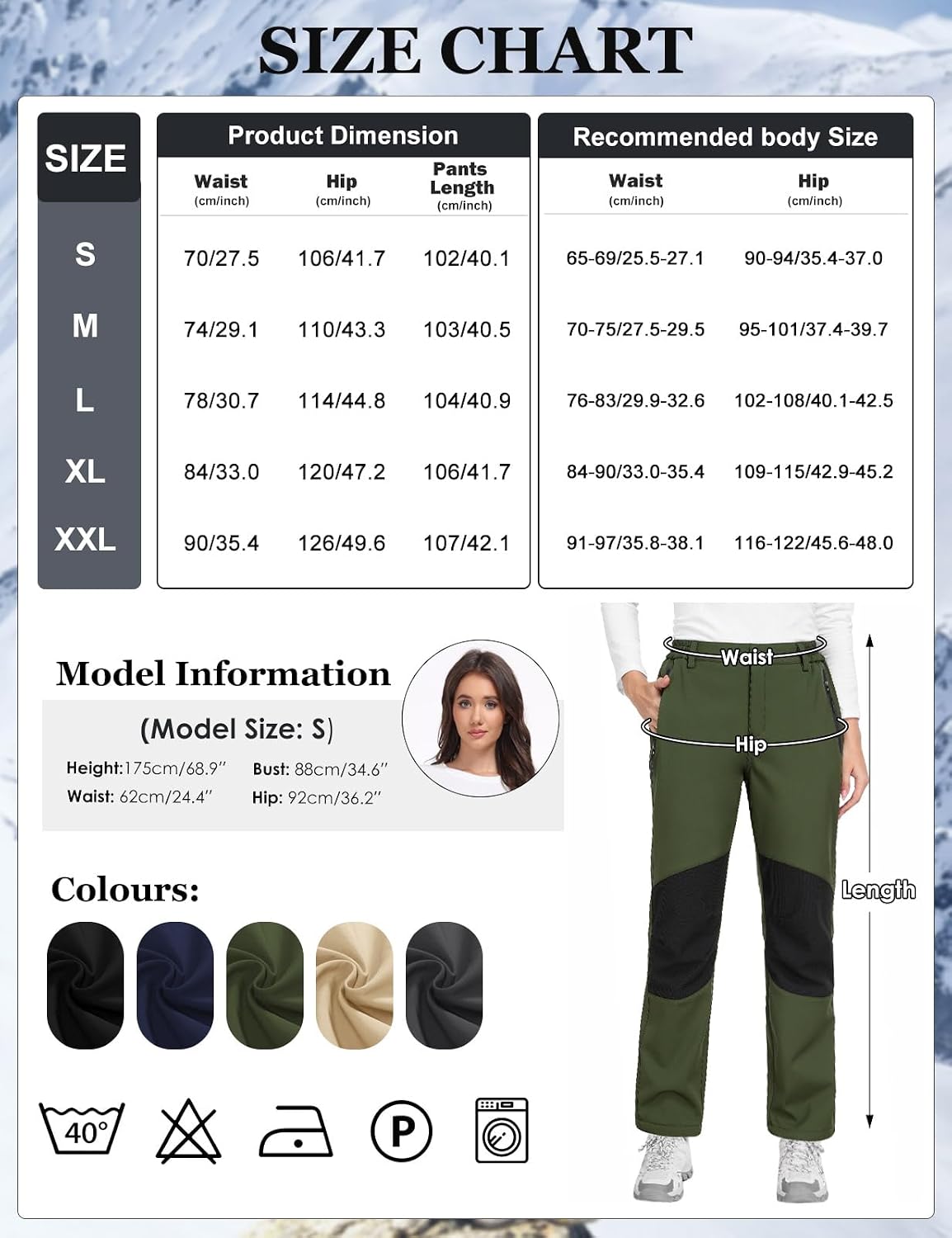 Detalle de Waterproof hiking trousers for women