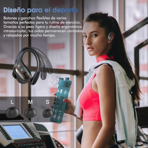 Detalle de HAOYUYAN Auriculares inalámbricos Bluetooth 5.4 con cancelación de ruido, 75 h de reproducción y IPX7