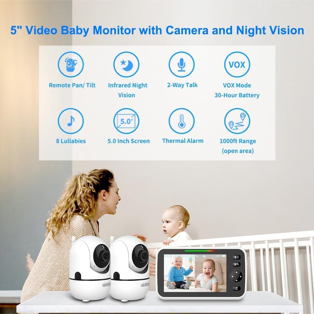 Thumbnail 1 de HelloBaby 2-Camera Baby Monitor