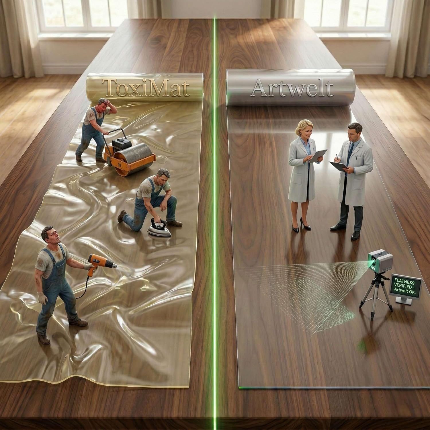 Thumbnail 1 de Artwelt Tischdecke Transparent Tischfolie 2.0 mm (glasklar, weich-PVC) – waschbarer Tischschutz im Wunschmaß