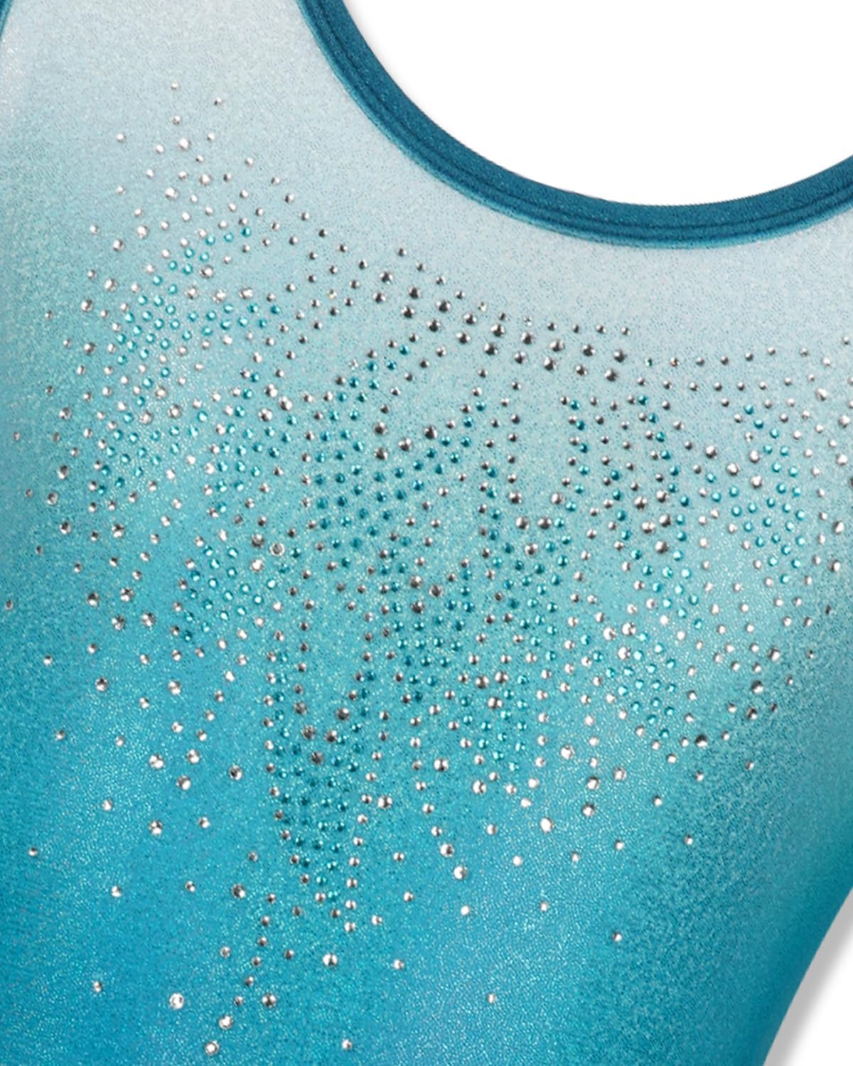 Detalle 2 de Gogokids Dreiteiliges Gymnastikset für Mädchen – ärmelloser Trikot, Shorts und Haarband