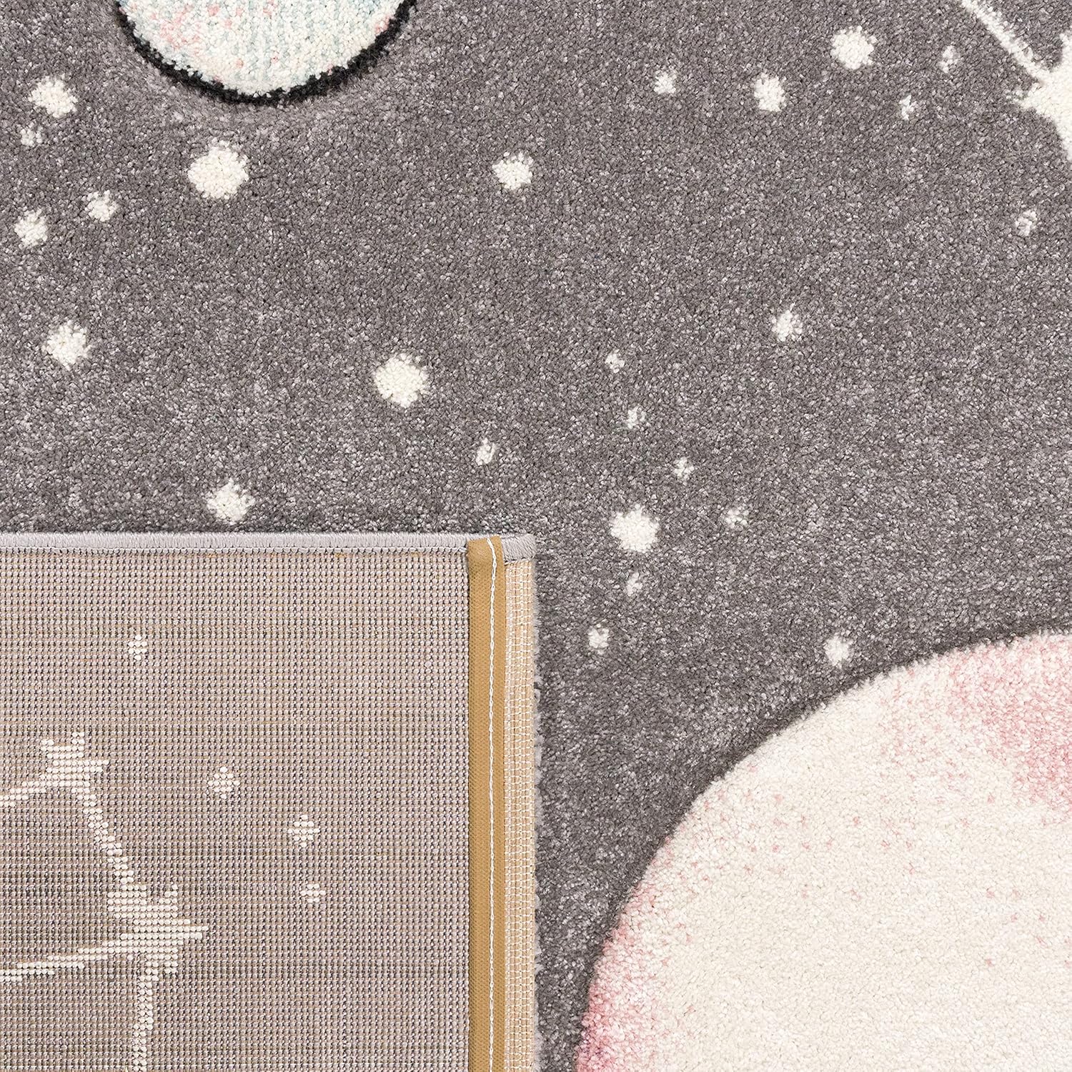 Thumbnail 3 de Kinder-Teppich Paco Home mit Planeten & Sternen, 160 x 230 cm (grau)