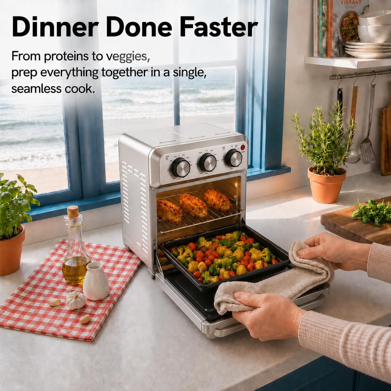 Detalle de VAL CUCINA 6-in-1 Air Fryer Toaster Oven Combo