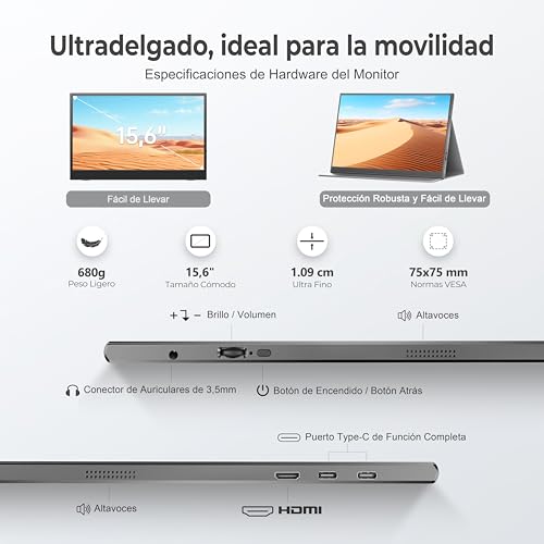 Thumbnail 3 de UFYQL Monitor 15,6" Full HD IPS portátil