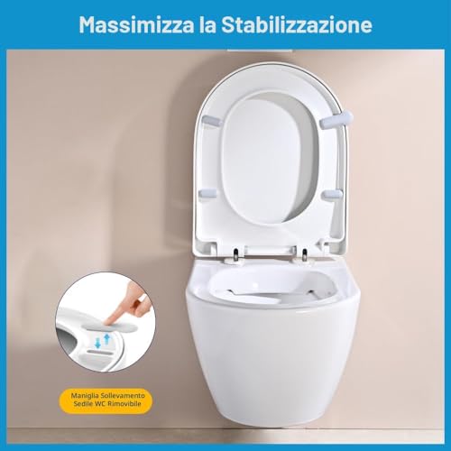 Thumbnail 7 de YEAUPE PRO Tavoletta WC Forma D Lungo in PP con Maniglia – Bianco