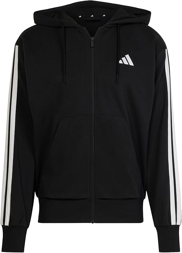 Detalle de adidas Uomo Essential Three Stripes Sudadera con cremallera L