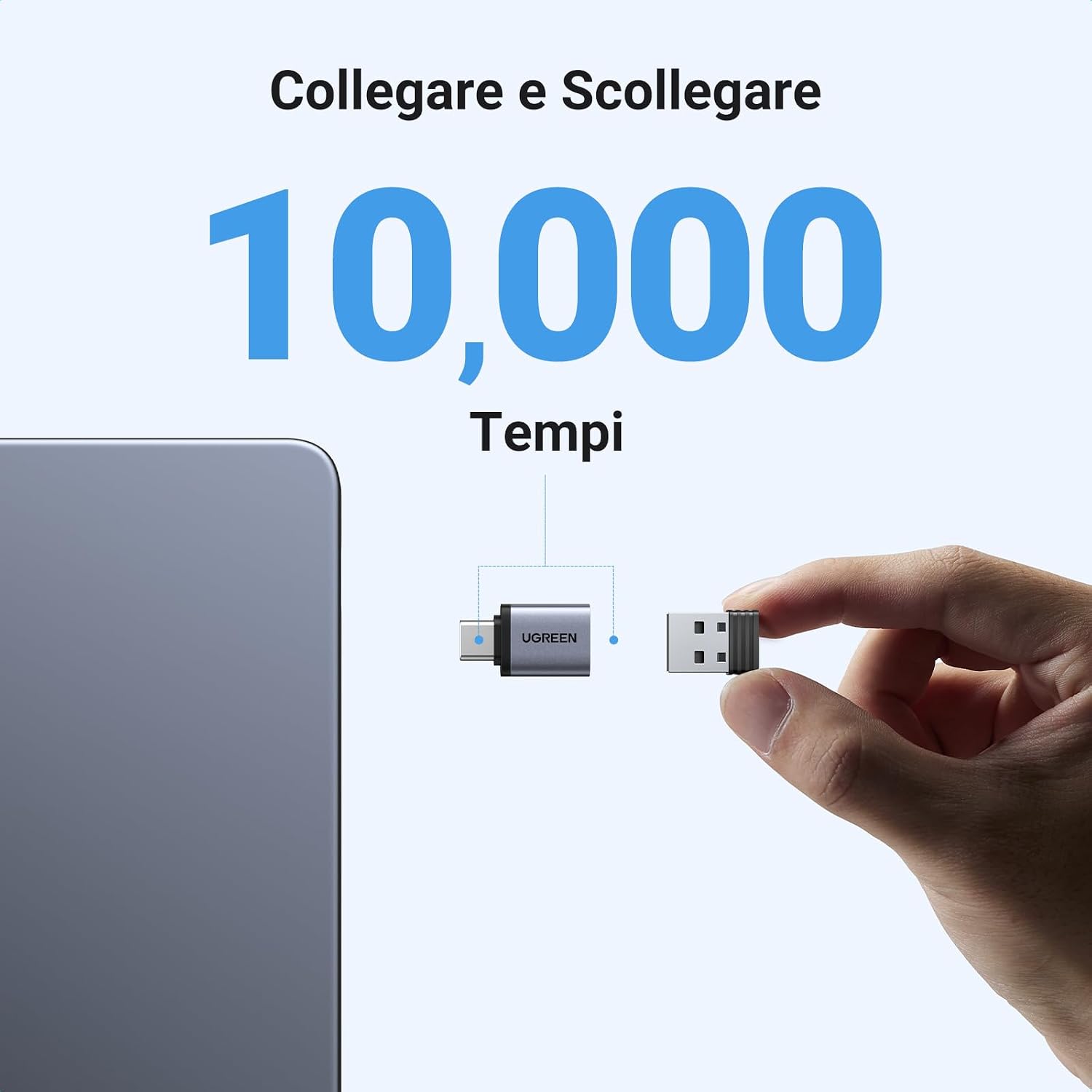 Detalle 1 de UGREEN Adattatore USB-C OTG 3.0 a 2 pezzi