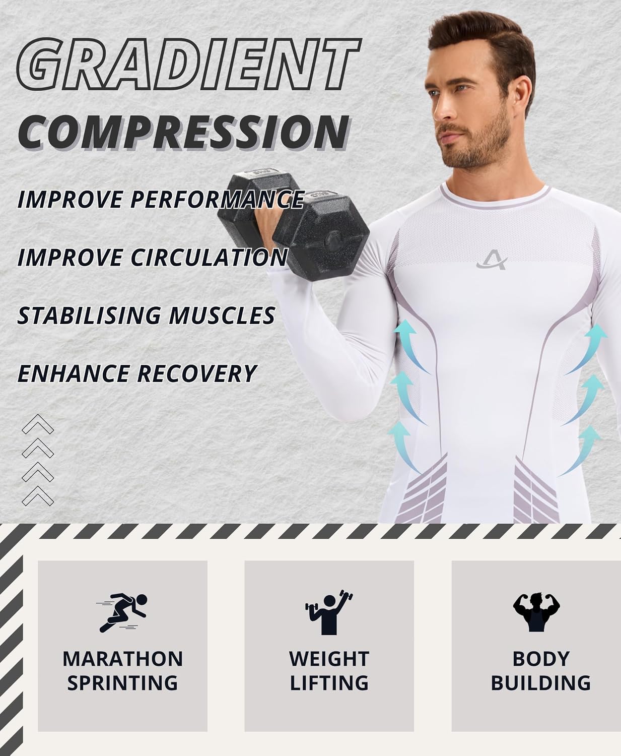 Thumbnail 4 de AMZSPORT Maglia Compressione Uomo