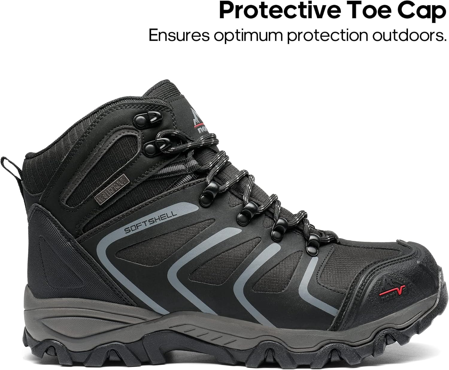 Thumbnail 2 de NORTIV 8 Herren Outdoorschuhe – wasserdichte Trekking-Wanderschuhe mit mittelhohem Schaft und Kletterschutz