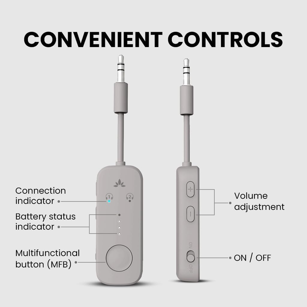 Thumbnail 5 de Avantree Relay – Airplane Bluetooth Adapter for 2 AirPods or Headphones