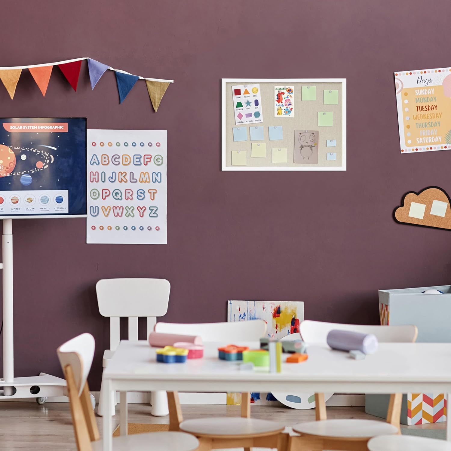 Thumbnail 5 de DAHAPYBOO HAPYBLBO17X23WP1 Cork Board, 23 x 17-Inch White Linen Bulletin Board