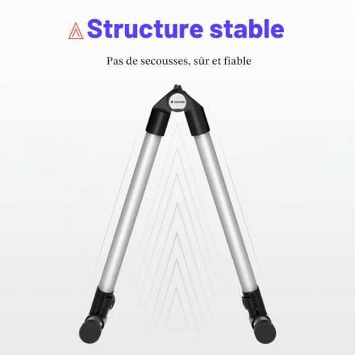 Detalle 2 de Support de guitare Donner réglable et pliable – robuste, polyvalent et élégant
