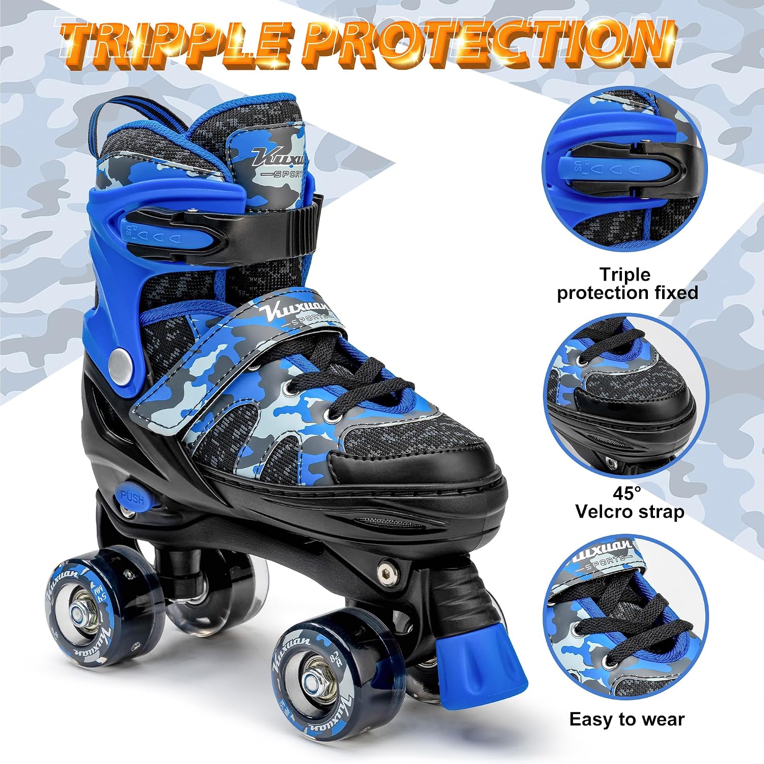 Detalle de Kuxuan Adjustable Kids' Roller Skates