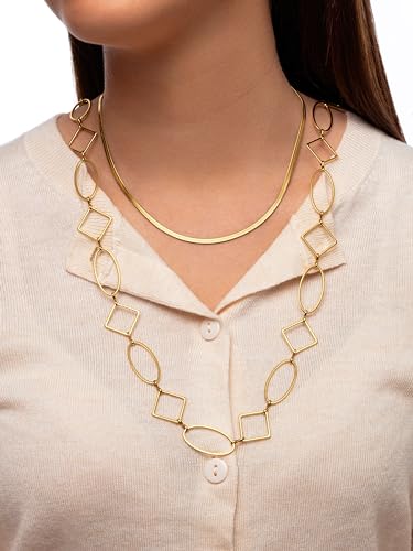 Thumbnail 7 de SINGULARU Collier Lisse S: acero inoxidable con baño de oro 18K, 40 cm + 5 cm de alargador