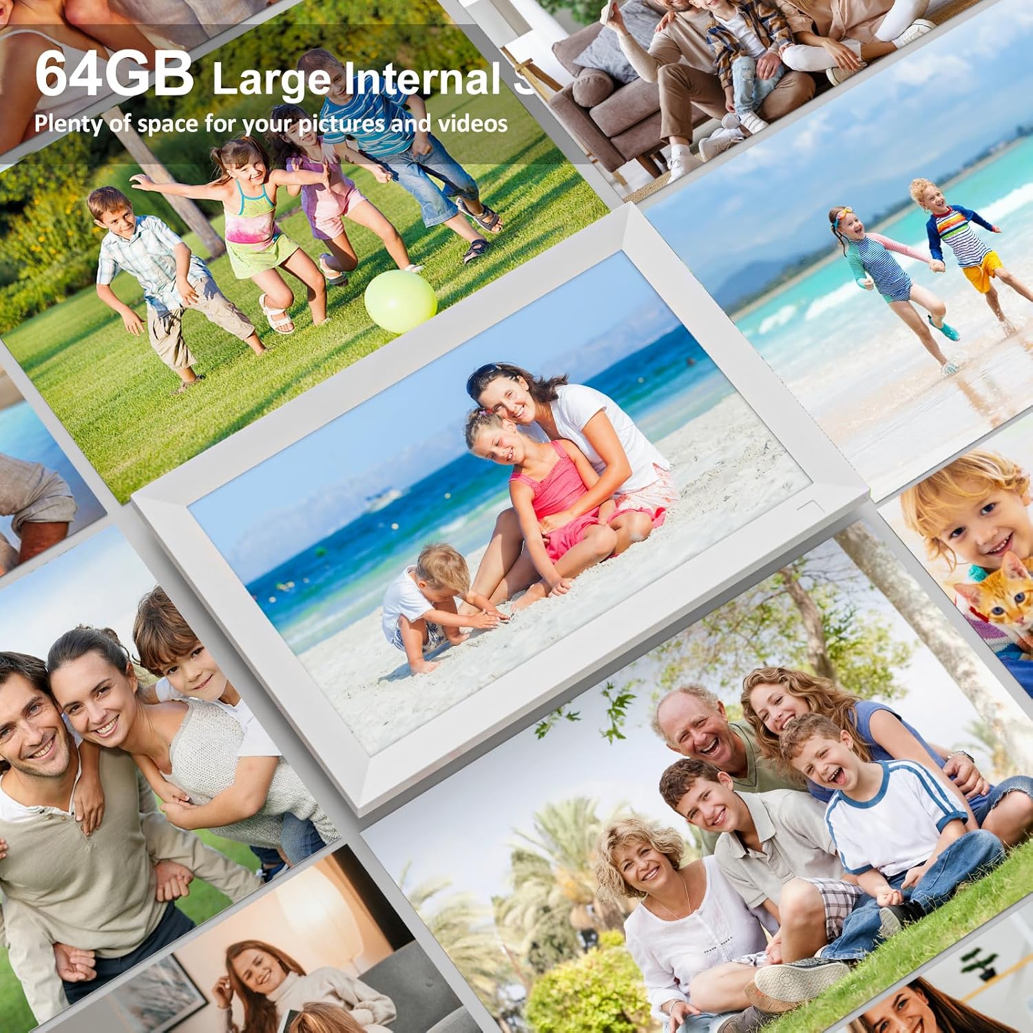 Detalle 2 de GGUA 10.1-inch WiFi digital photo frame 64GB 🖼