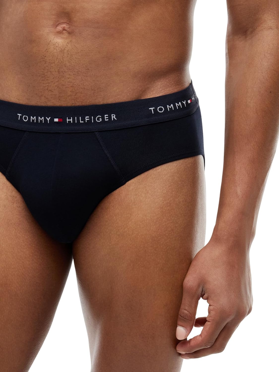 Detalle de Tommy Hilfiger Premium Essentials Stretch Cotton 3-Pack Shorties – Navy/Olive Night/Peacoat/Glacier Grey