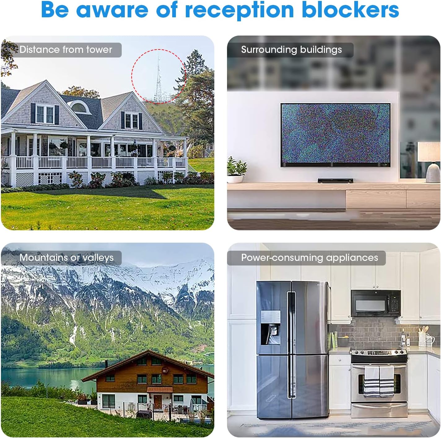 Thumbnail 6 de LEADSIGN amplified TV aerial (indoor/outdoor) for Freeview smart TVs with long-range reception