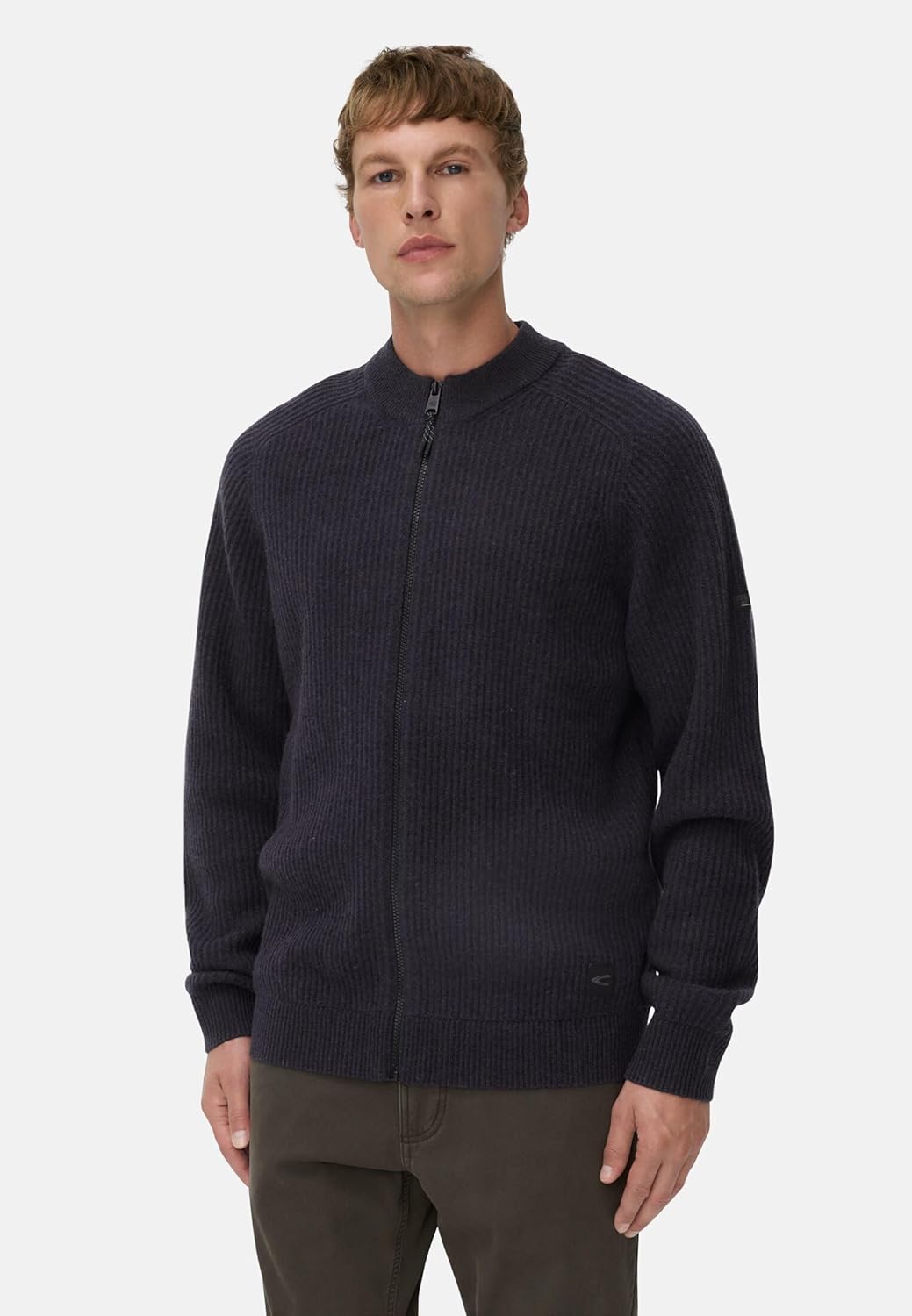 Thumbnail 1 de camel active Herren-Strickjacke aus reiner Lammwolle (Regular Fit) mit Raglanärmeln