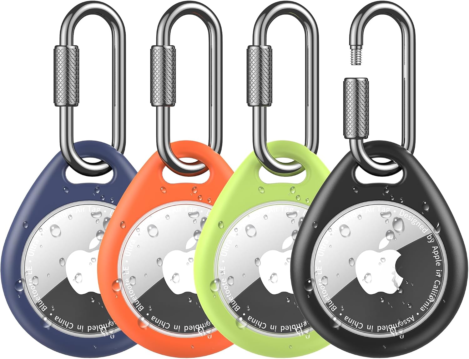 Thumbnail 6 de Air Tag Holder Keychain TPU Case + Metal Carabiner (4-Pack) for Apple Air Tag 1st/2nd Gen