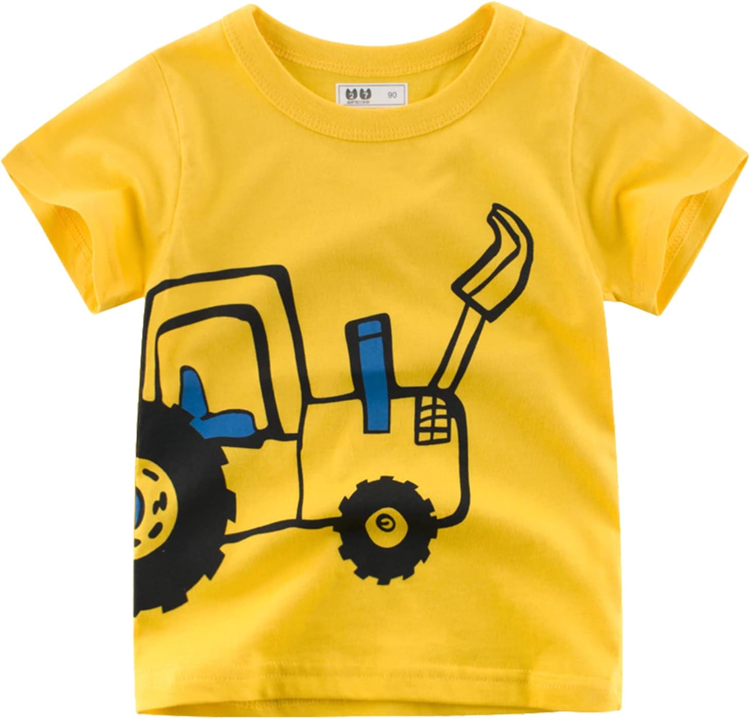 Unisex Baby T-Shirt aus Baumwolle mit süßem Karikatur Tier Muster – 1–7 Jahre