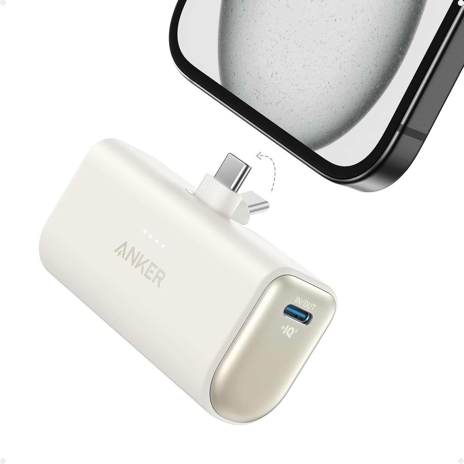 Detalle de Anker Nano A1653 Power Bank, 5,000mAh with Foldable USB-C Connector