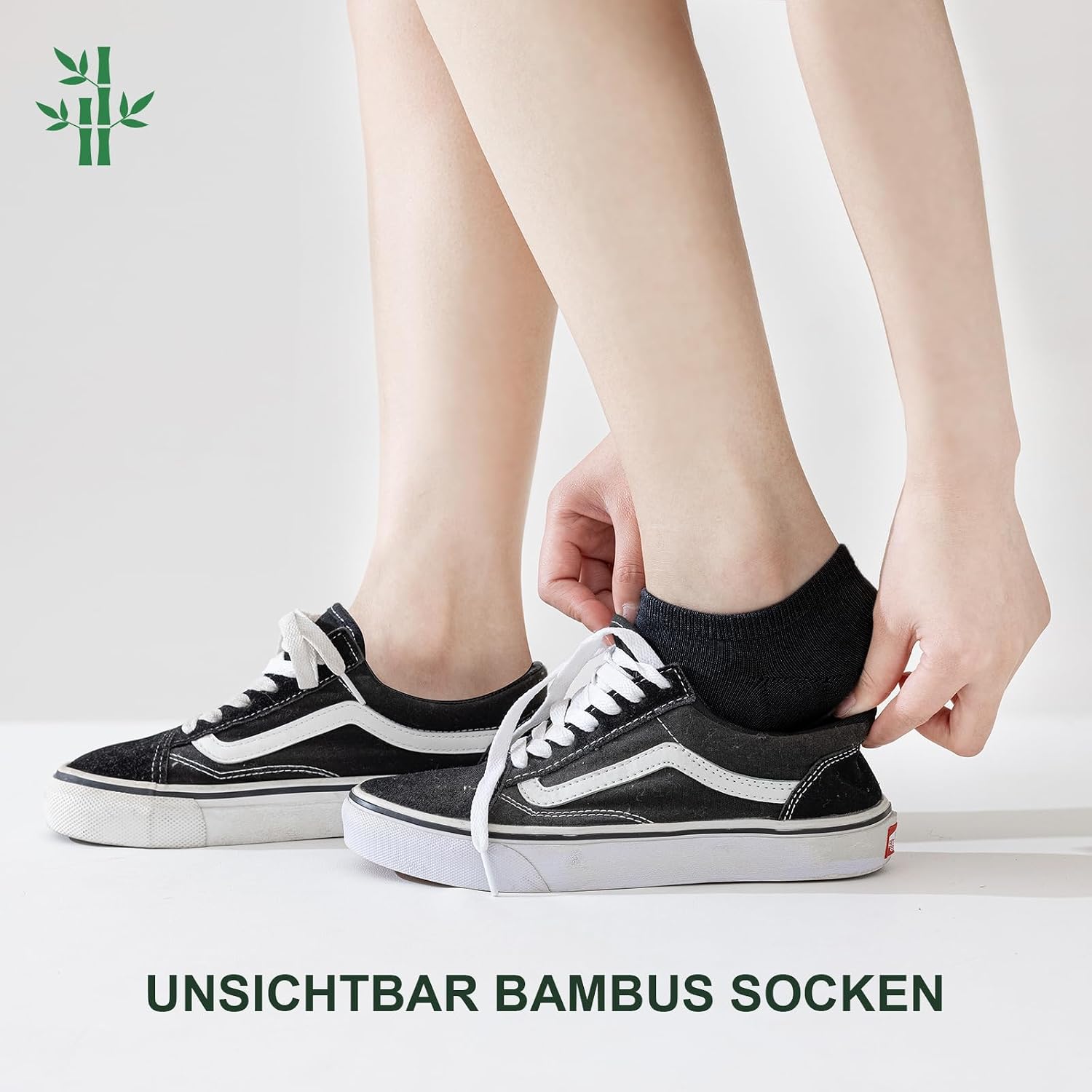 Detalle de Niofind Bamboo Trainer Socks: Ultra-Soft, No-Show, Anti-Slip Everyday Essentials