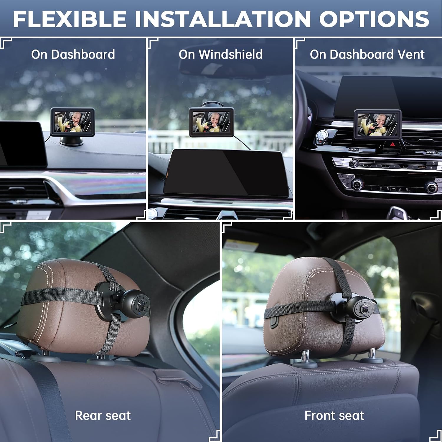 Detalle 2 de GEARCELL Baby Car Camera HD 1080P 4.3" display