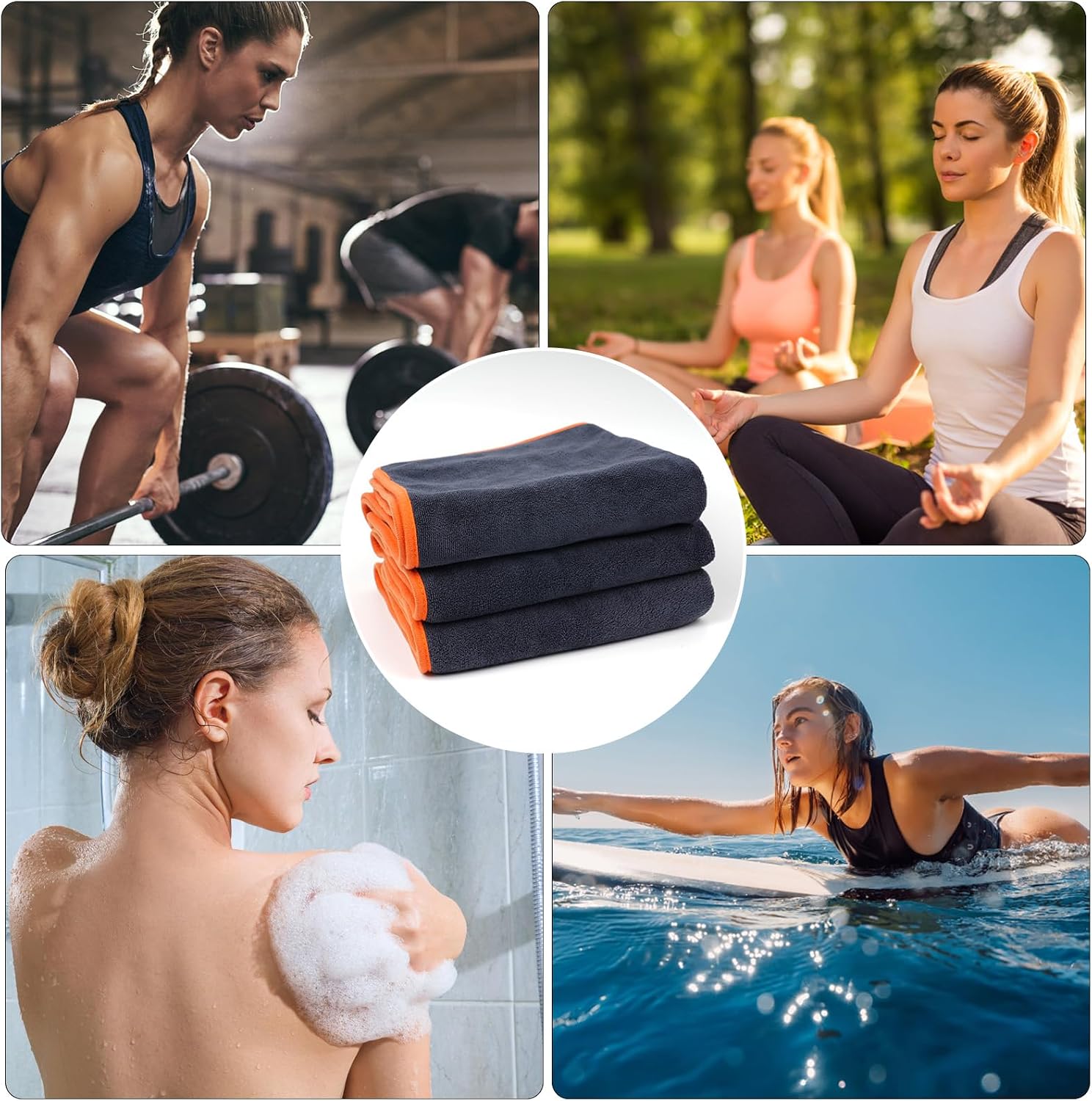 Thumbnail 6 de Microfibre sports towels 3 Pack 40x80cm