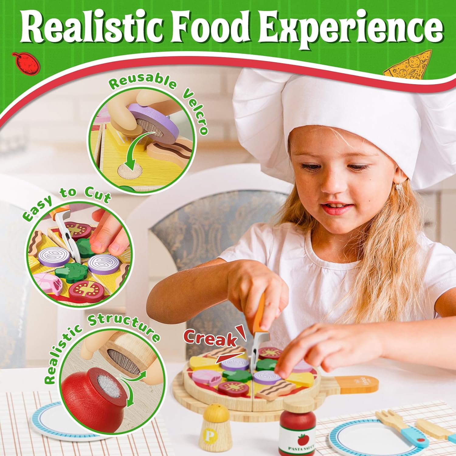 Thumbnail 2 de Lehoo Castle wooden kitchen food toys