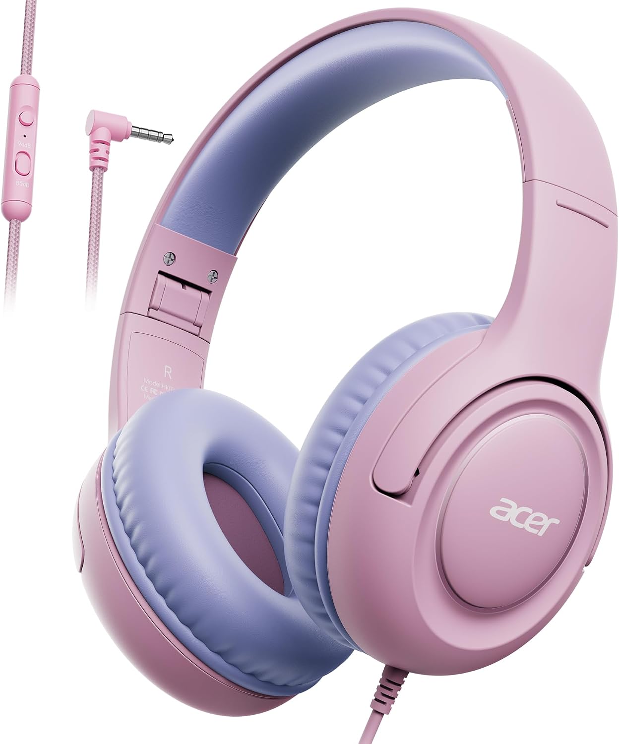 Detalle de Acer acer-Hk03 Kids’ Wired Over-Ear Headphones, 85/94 dB Limiter