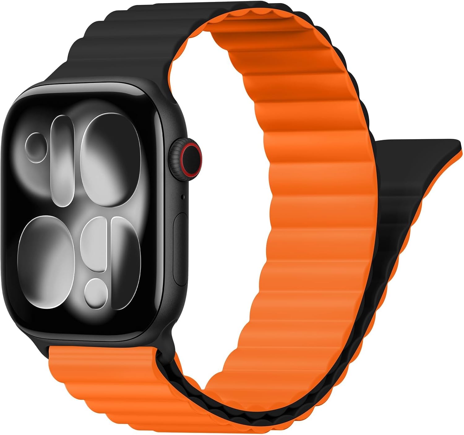 Detalle de Magnetic Sport Bands for Apple Watch – Silicone Loop Wristband (40–46/49mm) with Magnetic Closure