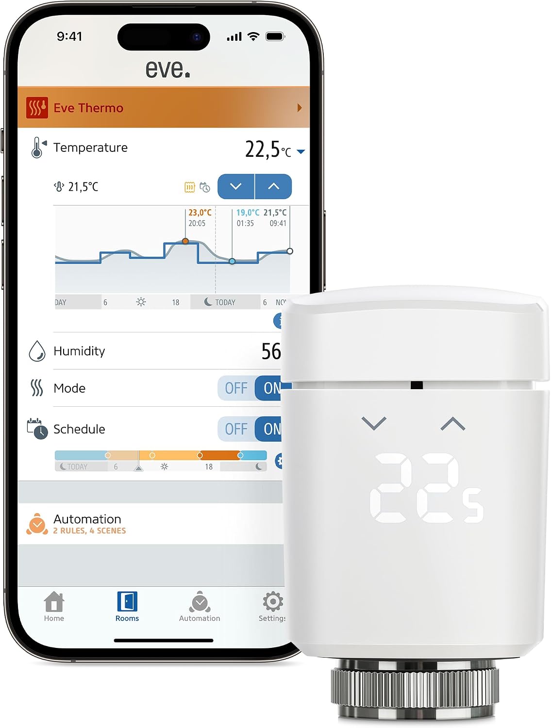 Detalle de Eve Thermo valvola termostatica smart Matter 4ª gen