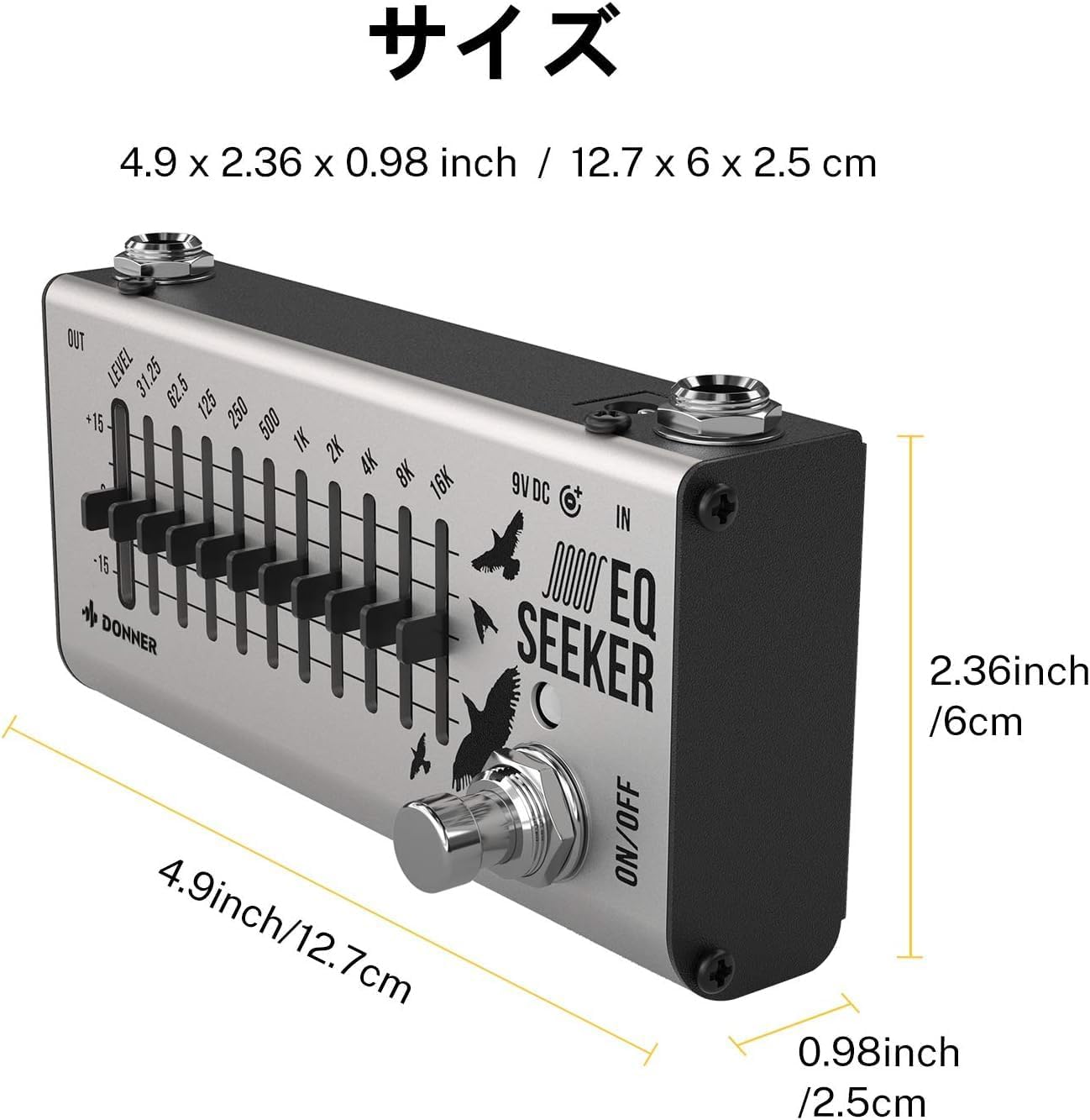 Detalle de Donner EQ Seeker EC1219 10バンドグラフィックイコライザー ペダル