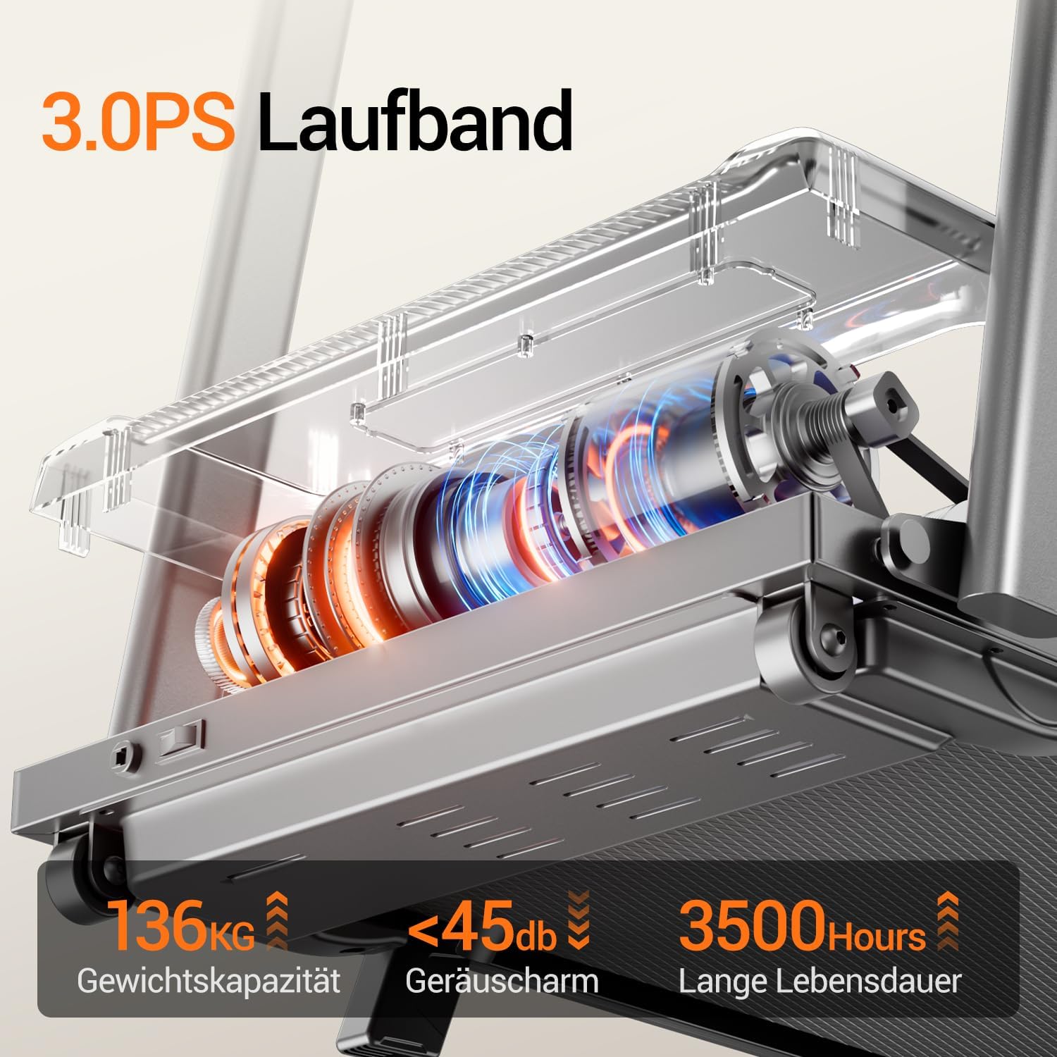 Detalle 1 de LONTEK Laufband 15% Steigung 12 km/h