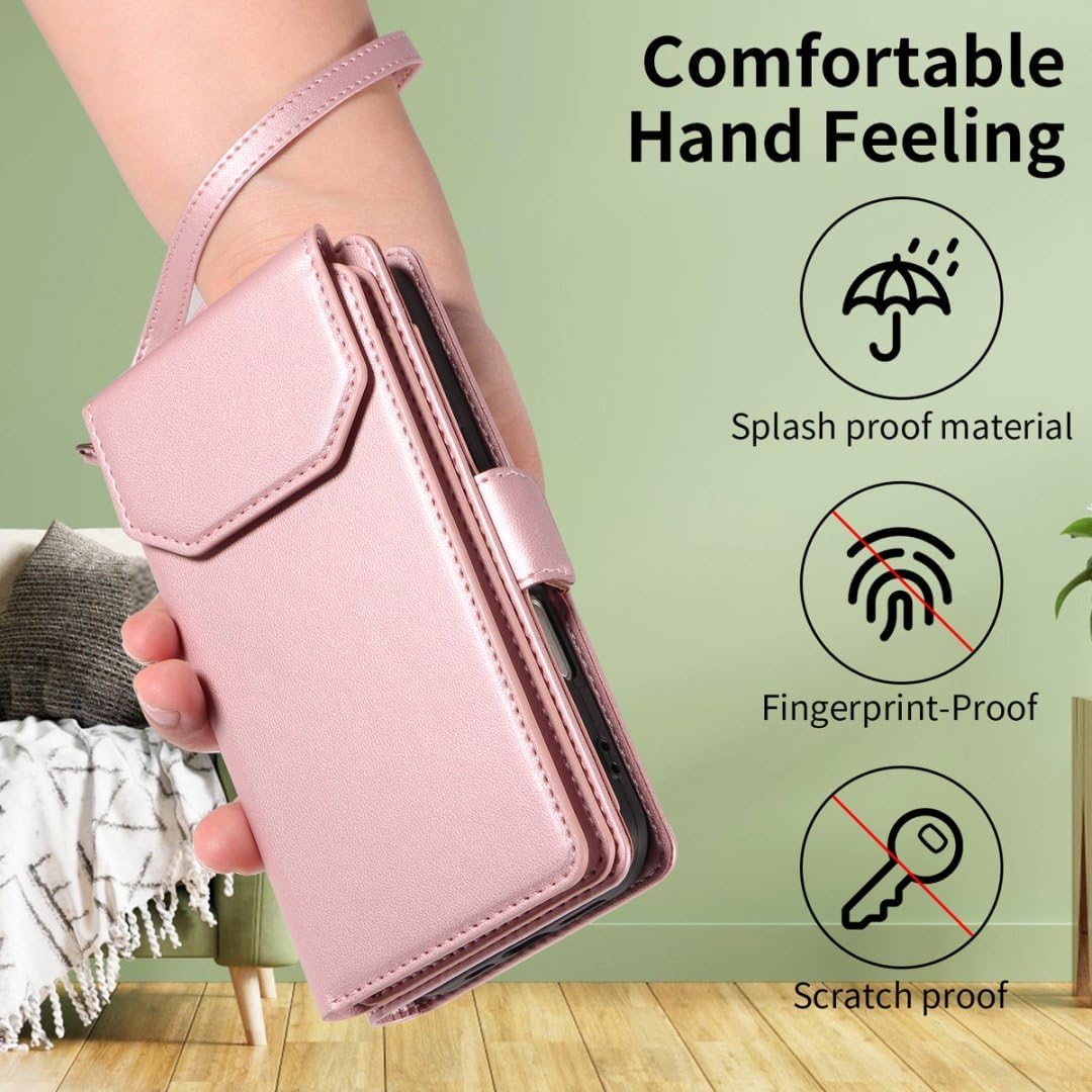 Thumbnail 4 de Asuwish Wallet Case with Screen Protector for iPhone 17 Pro Max 6.9" – Pink