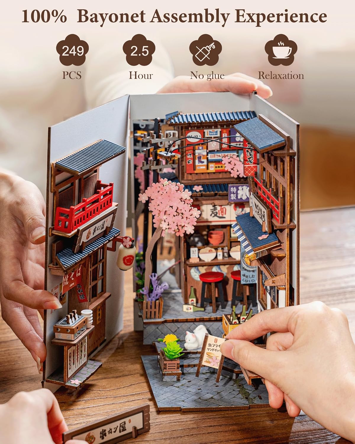 Thumbnail 2 de Rolife Book Nook Sakura Allée du Vin kit diorama 1:12