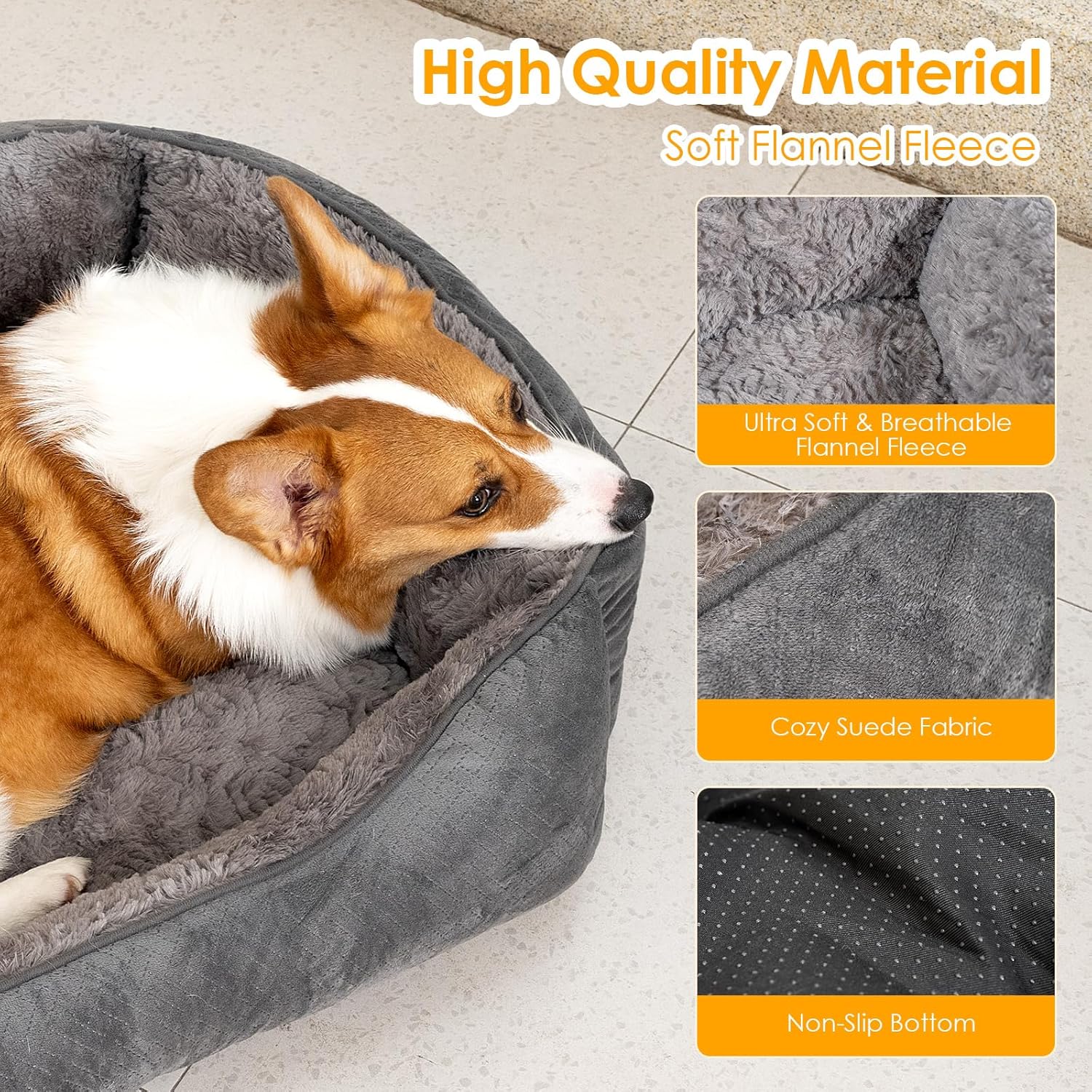 Thumbnail 3 de Oveppy Dog Bed Medium 25 x 21 x 8inches
