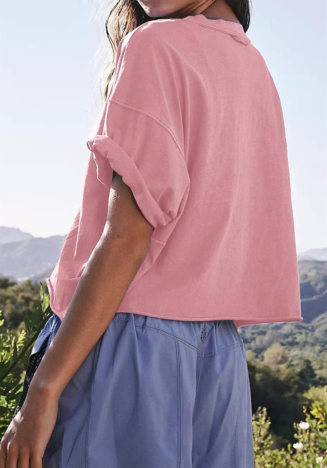 Detalle 2 de AirMood Oversized Workout Crop-T-shirt voor sport en casual outfits