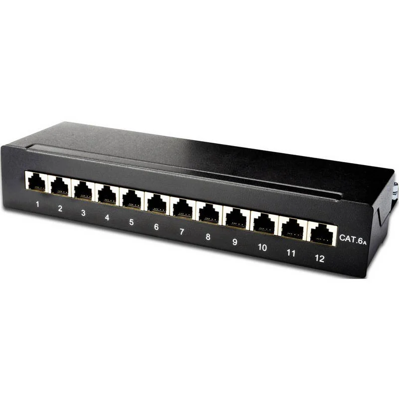 Digitus Panel de Parcheo Apantallado Cat. 6A — 12 puertos 🖧