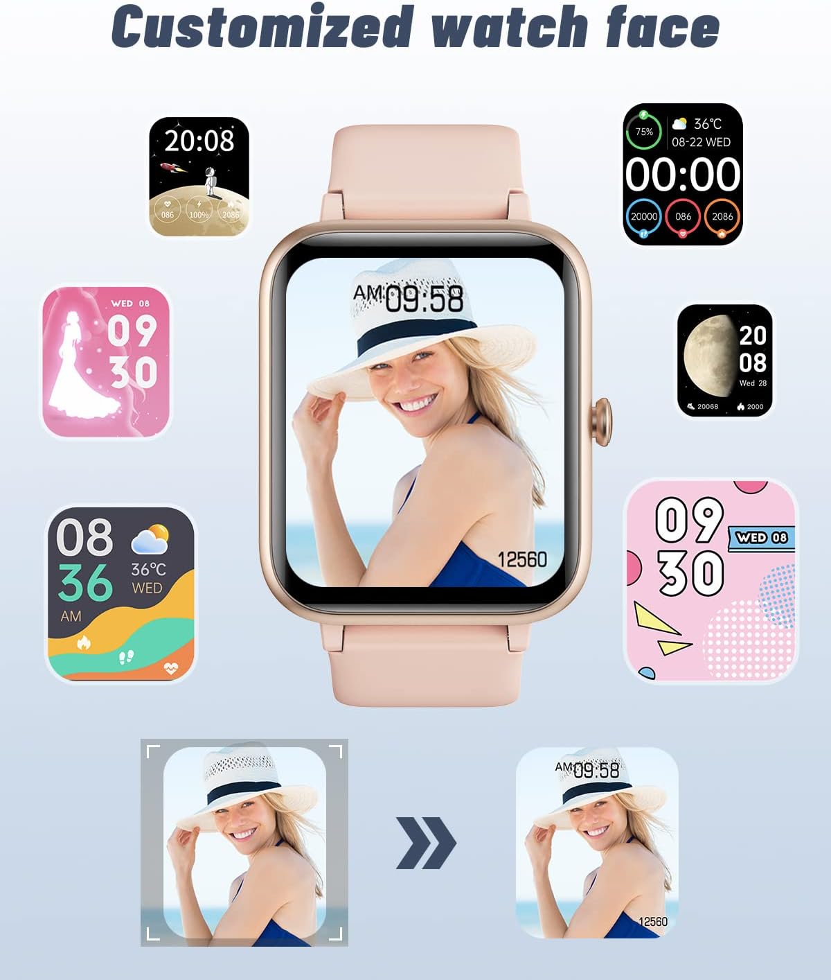 Detalle 2 de GRV Smart Watch Answer Make Call: A practical fitness smartwatch with calling and health tracking