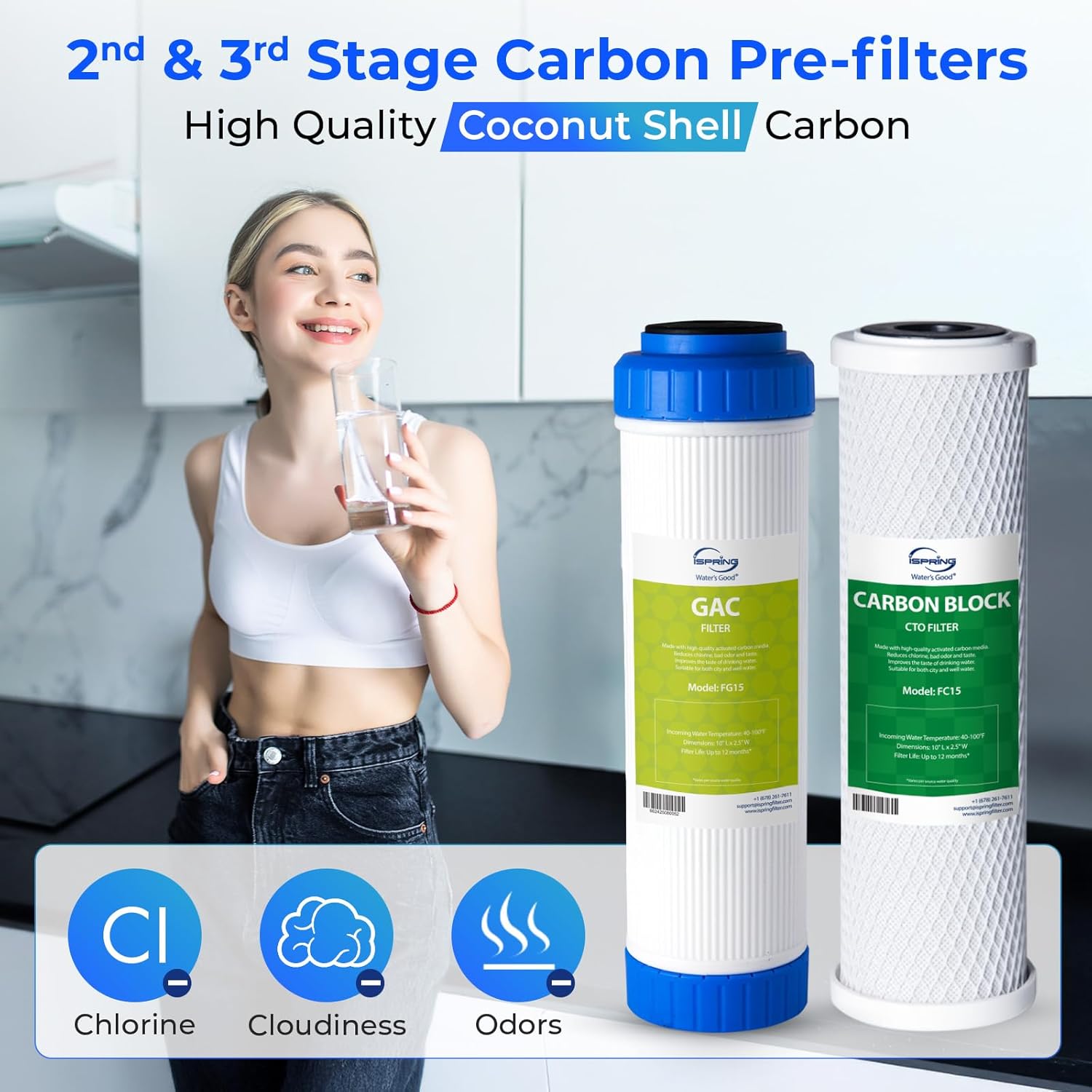 Detalle 2 de iSpring F22-75 Filter Pack, 22 Pieces ⚙