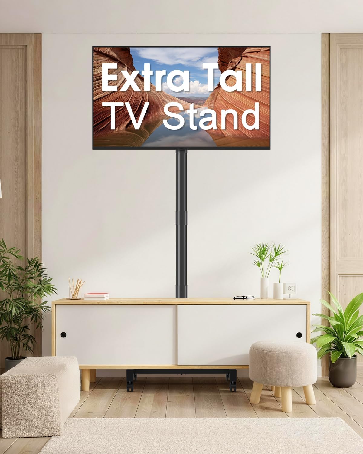 Detalle de Rolling TV Stand for 13–52-Inch TVs