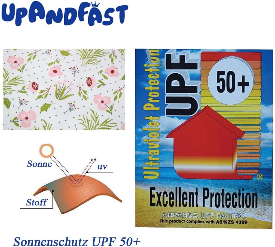 Thumbnail 5 de upandfast Baby Badeanzug mit Knöpfen UV Schutz für Baby Mädchen