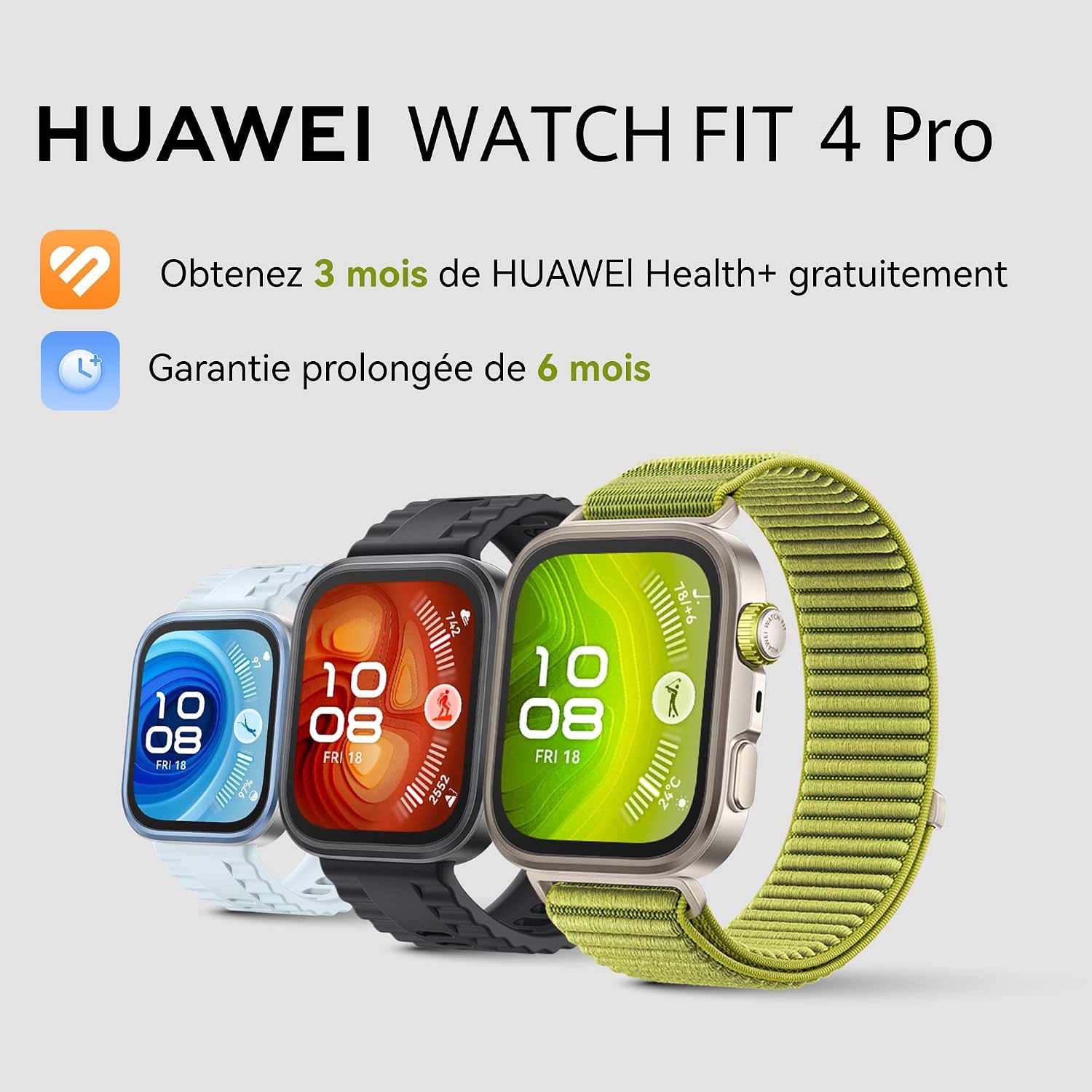 Thumbnail 1 de HUAWEI Watch FIT 4 Pro – Montre connectée ultra-fine avec écran sapphire et ECG