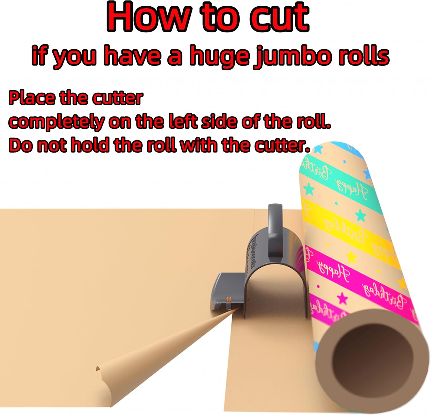 Thumbnail 6 de perfycut PFC-868 Wrapping Paper Cutter with Retractable Blade and 3 Replacements