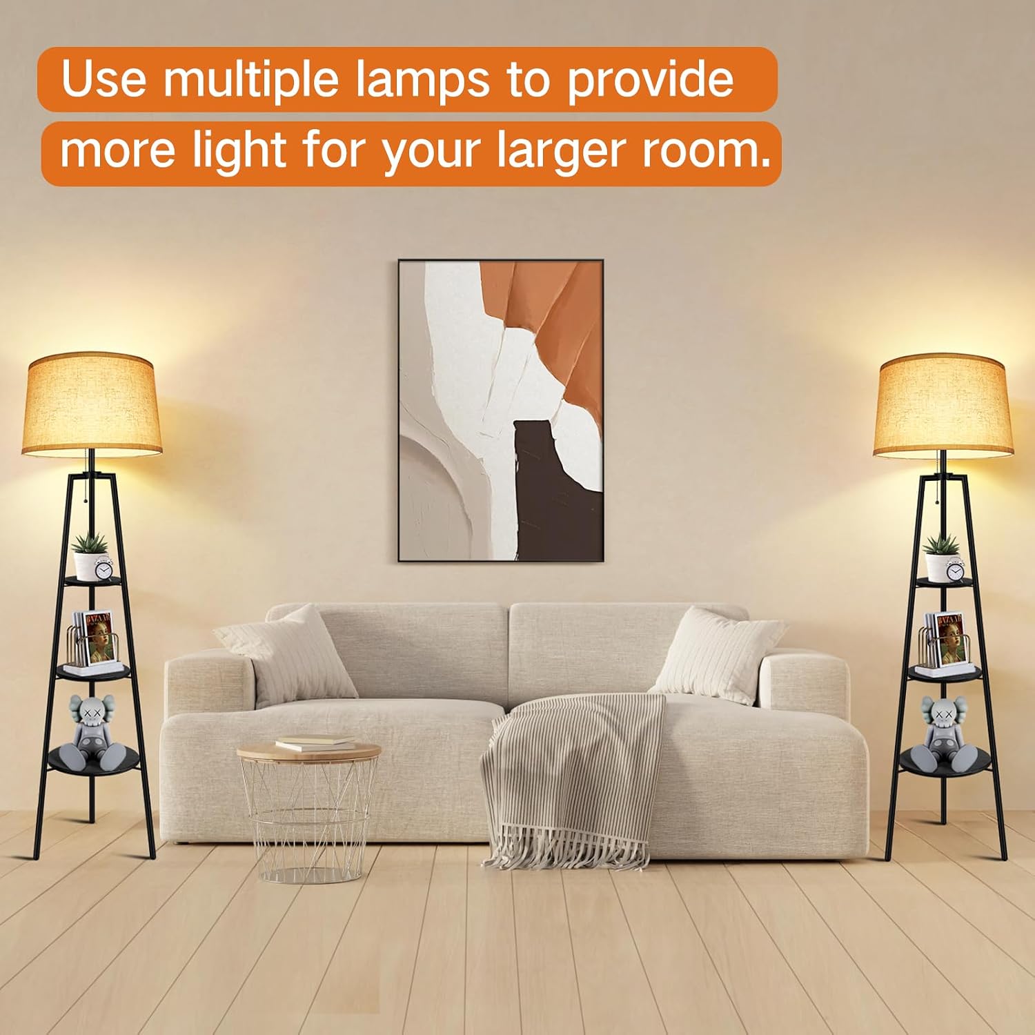 Thumbnail 6 de OUTON 3 Layers Tripod Floor Lamp 1H timer